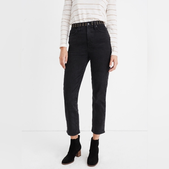Madewell Classic Straight Jeans In Lunar Wash Grommet Edition Size 27 Retro - Picture 2 of 14